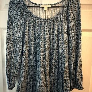Michael Kors Navy and White Blouse